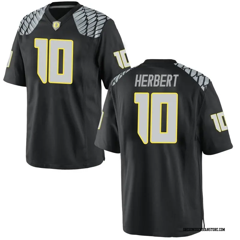 Game Men's Justin Herbert Oregon Ducks Black Football College Jersey