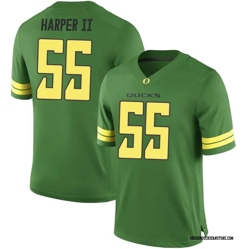 Game Men's Marcus Harper II Oregon Ducks Green Football College Jersey