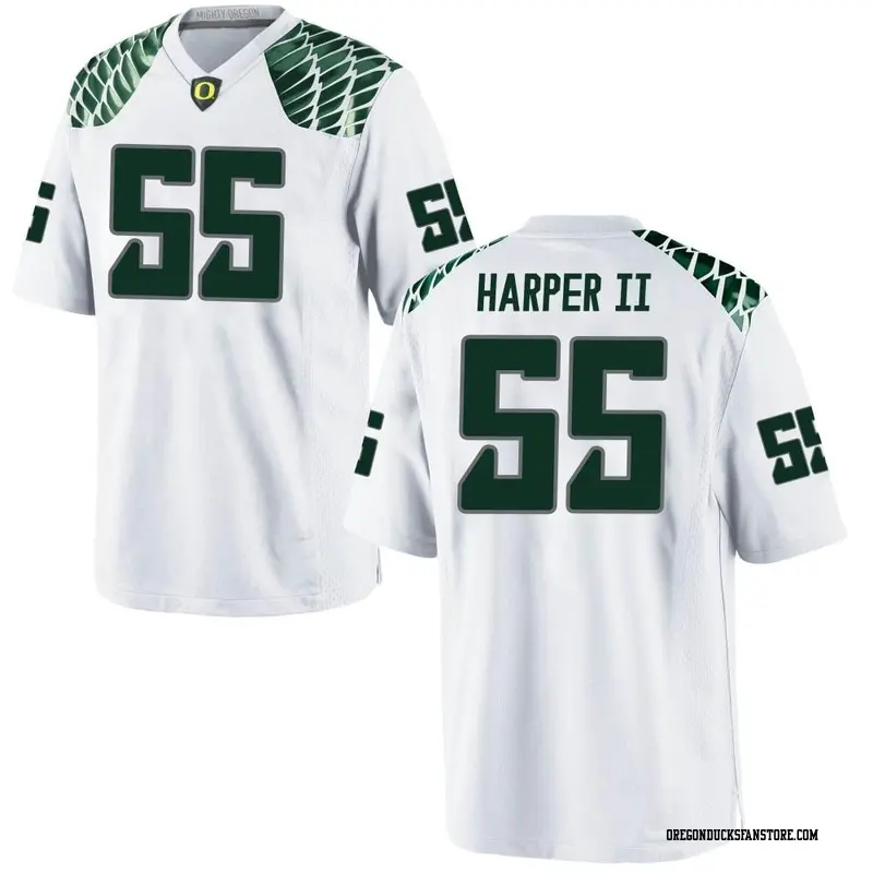 Game Men's Marcus Harper II Oregon Ducks White Football College Jersey