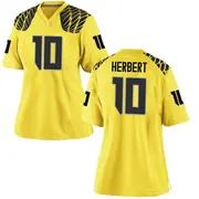 Game Women's Justin Herbert Oregon Ducks Gold Football College Jersey