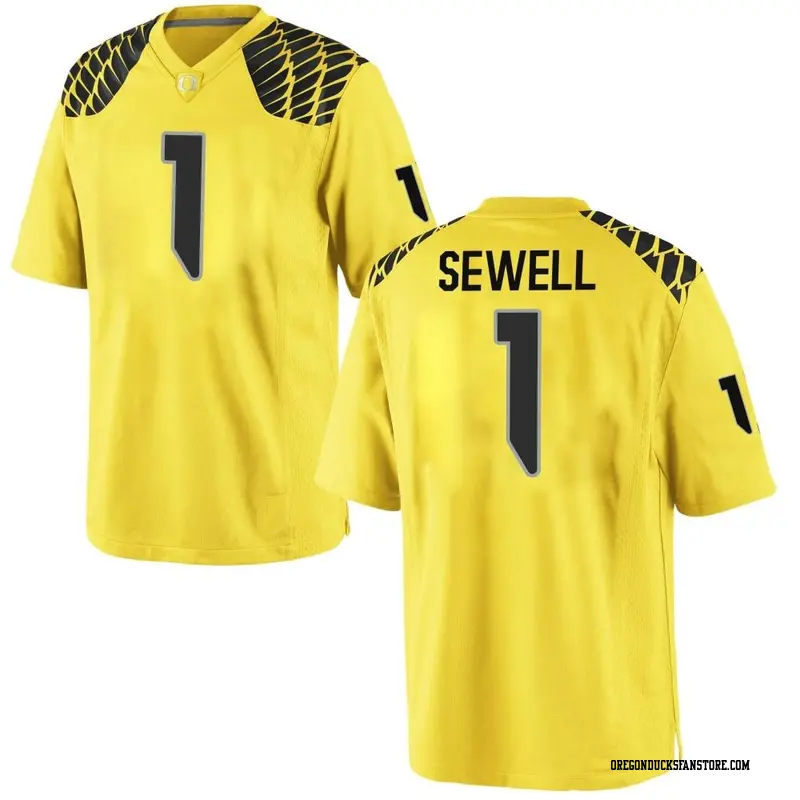 Game Youth Noah Sewell Oregon Ducks Gold Football College Jersey