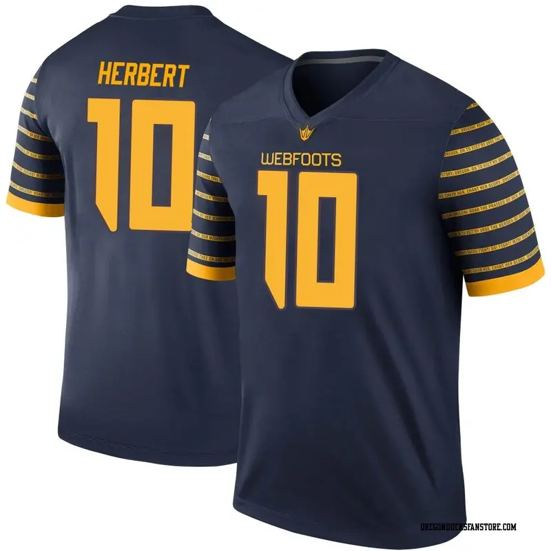 Legend Youth Justin Herbert Oregon Ducks Navy Football College Jersey