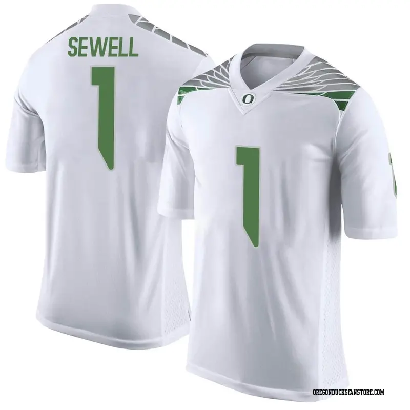 Limited Men's Noah Sewell Oregon Ducks White Football College Jersey