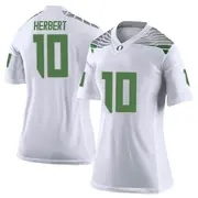 Limited Women's Justin Herbert Oregon Ducks White Football College Jersey