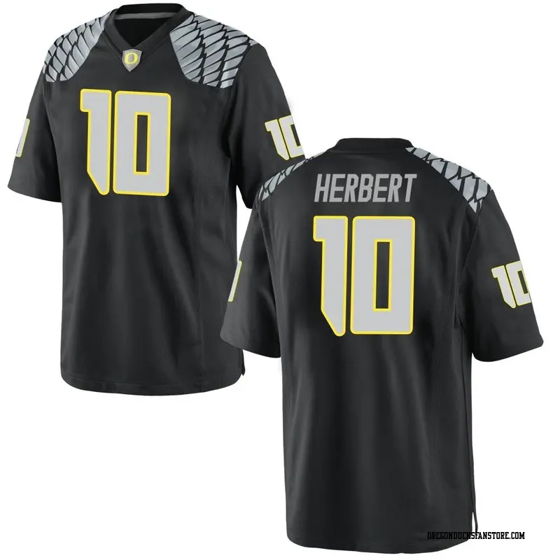 Replica Men's Justin Herbert Oregon Ducks Black Football College Jersey